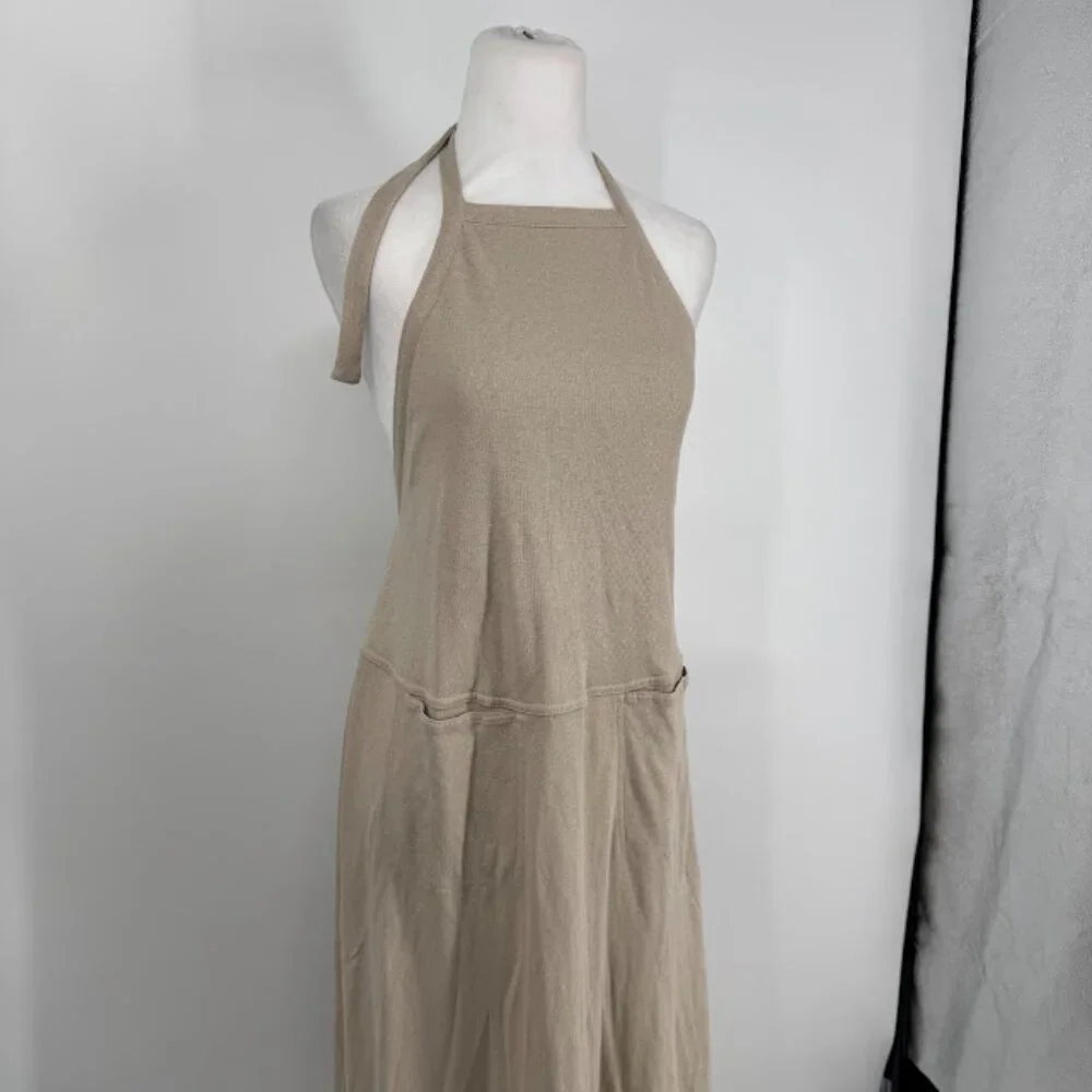 FP Beach Free People Tan Halter Cooper Midi Dress Size XS NWT - Picture 3 of 10